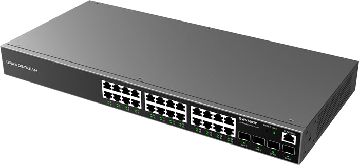 Grandstream GWN7803P Enterprise Layer 2+ Managed Network Switch - 24 Ethernet Ports, 4 SFP Ports, PoE Grandstream GWN7803P Enterprise Layer 2+ Managed Network Switch - 24 Ethernet Ports, 4 SFP Ports, PoE